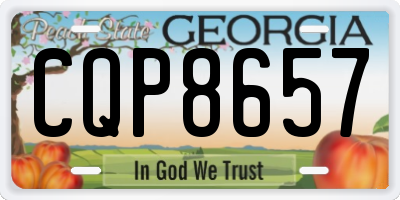 GA license plate CQP8657