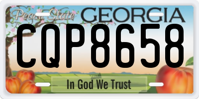 GA license plate CQP8658