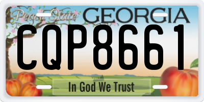 GA license plate CQP8661