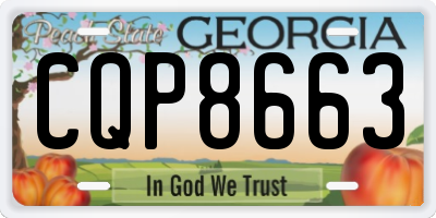GA license plate CQP8663