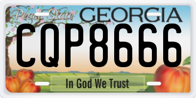 GA license plate CQP8666