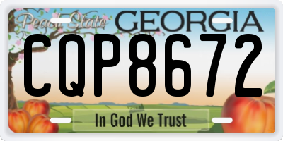 GA license plate CQP8672