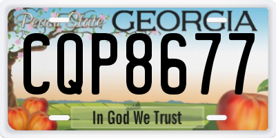 GA license plate CQP8677