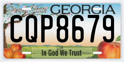 GA license plate CQP8679