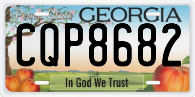 GA license plate CQP8682