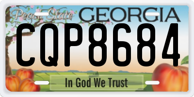 GA license plate CQP8684