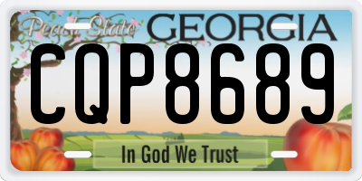 GA license plate CQP8689