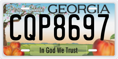 GA license plate CQP8697