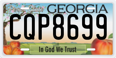 GA license plate CQP8699