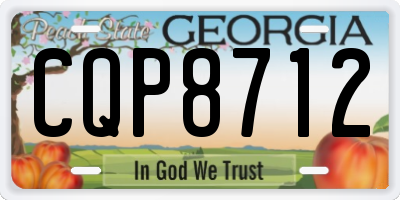 GA license plate CQP8712