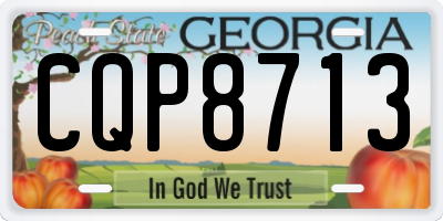 GA license plate CQP8713