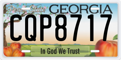 GA license plate CQP8717
