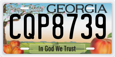 GA license plate CQP8739