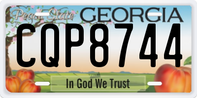GA license plate CQP8744