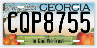 GA license plate CQP8755