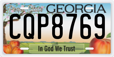 GA license plate CQP8769