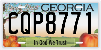GA license plate CQP8771