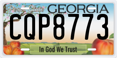 GA license plate CQP8773