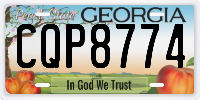 GA license plate CQP8774