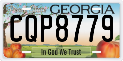 GA license plate CQP8779