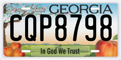 GA license plate CQP8798