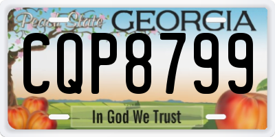 GA license plate CQP8799