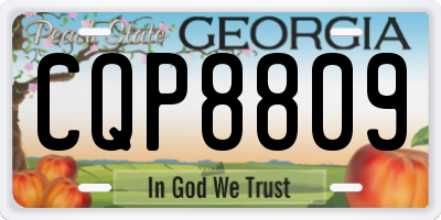 GA license plate CQP8809