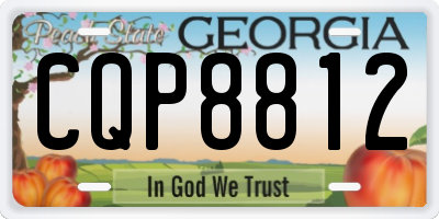 GA license plate CQP8812