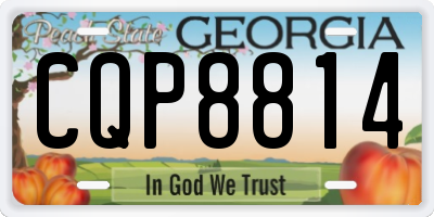 GA license plate CQP8814