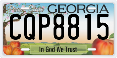 GA license plate CQP8815