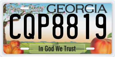 GA license plate CQP8819