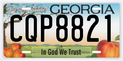 GA license plate CQP8821