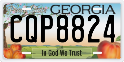 GA license plate CQP8824