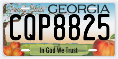 GA license plate CQP8825