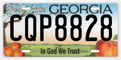 GA license plate CQP8828