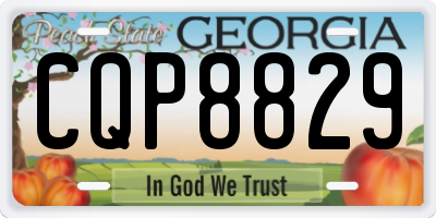 GA license plate CQP8829