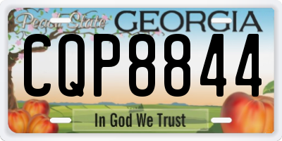 GA license plate CQP8844