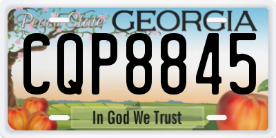 GA license plate CQP8845