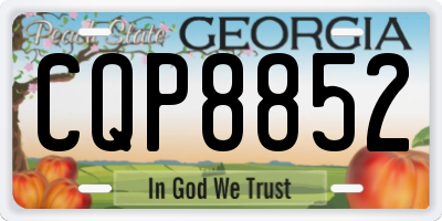 GA license plate CQP8852