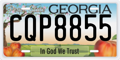 GA license plate CQP8855