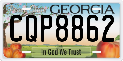 GA license plate CQP8862