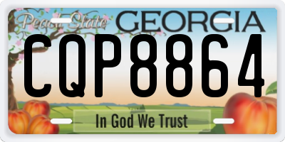 GA license plate CQP8864