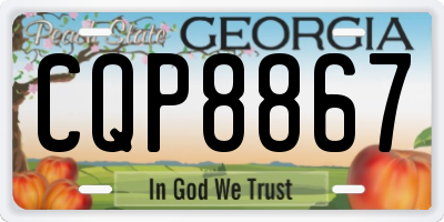 GA license plate CQP8867