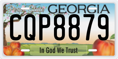 GA license plate CQP8879