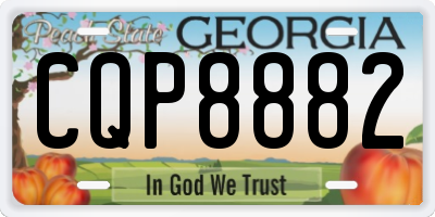 GA license plate CQP8882