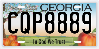 GA license plate CQP8889