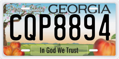 GA license plate CQP8894