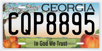 GA license plate CQP8895
