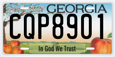 GA license plate CQP8901
