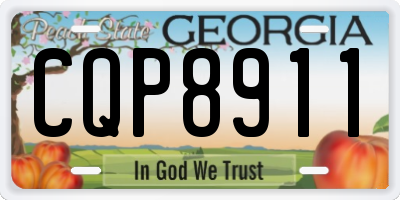 GA license plate CQP8911